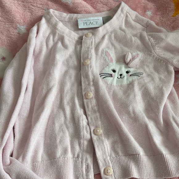 The Children's Place Pink Bunny Dress Set with cardigan - Picture 7 of 7
